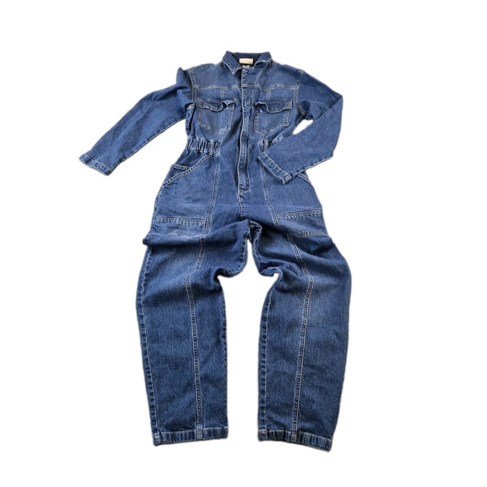 Universal Thread Women's Coveralls Jumpsuit Front Zip Long Sleeve Cinch Waist 4